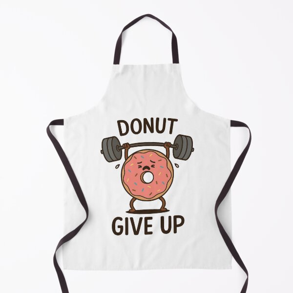 Item preview, Donut Give Up – Funny Motivational Lifting Donut Cartoon designed and sold by Enea Kelo.