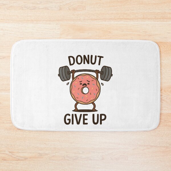 Item preview, Donut Give Up – Funny Motivational Lifting Donut Cartoon designed and sold by Enea Kelo.