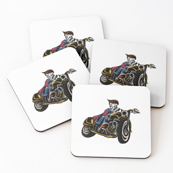 Item preview, Skeleton on a wild motorcycle. designed and sold by Joncasmiart.