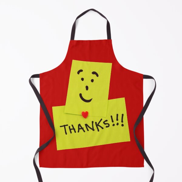 Item preview, Sticky note with a happy face attached by a red heart to another with the word THANKS designed and sold by Artejuli.