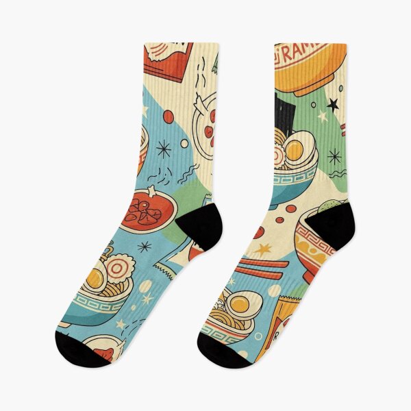 Item preview, Ramen Pattern: Retro Instant Noodles designed and sold by ZuriRetroPrints.
