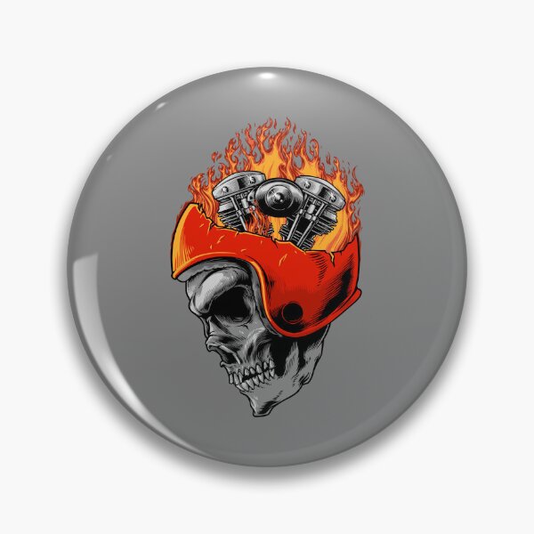 Item preview, Skeleton with burning helmet on wild motorcycle. designed and sold by Joncasmiart.