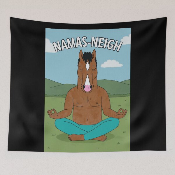 Artikelvorschau, Namas-Neigh – Lustiges, meditierendes Pferde-Yoga-Design, inspiriert von BoJack entworfen und verkauft von Enea Kelo.