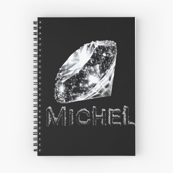 Item preview, Michel Name Art – Black Diamond & Crystal Typography Design designed and sold by VisionaryVeils.