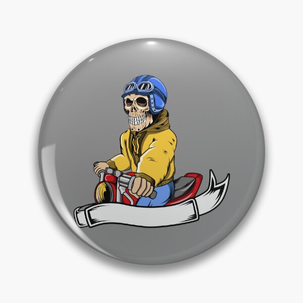 Item preview, Skeleton on a red motorcycle and blue helmet designed and sold by Joncasmiart.