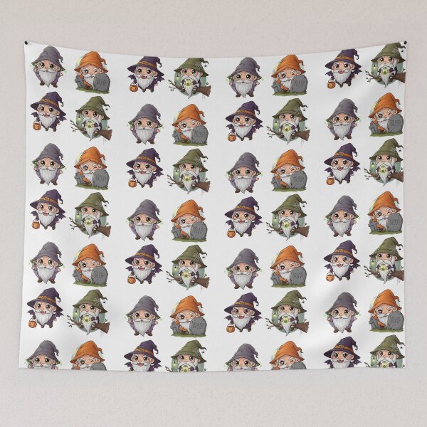 Item preview, Halloween Gnome | Whimsically Spooky and Festively Folkloric Graphic designed and sold by Tw1nsAIArt.