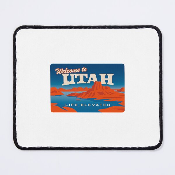 Item preview, Welcome to Utah – “Life Elevated” State Sign Desert Design designed and sold by ArtSpireWorks.