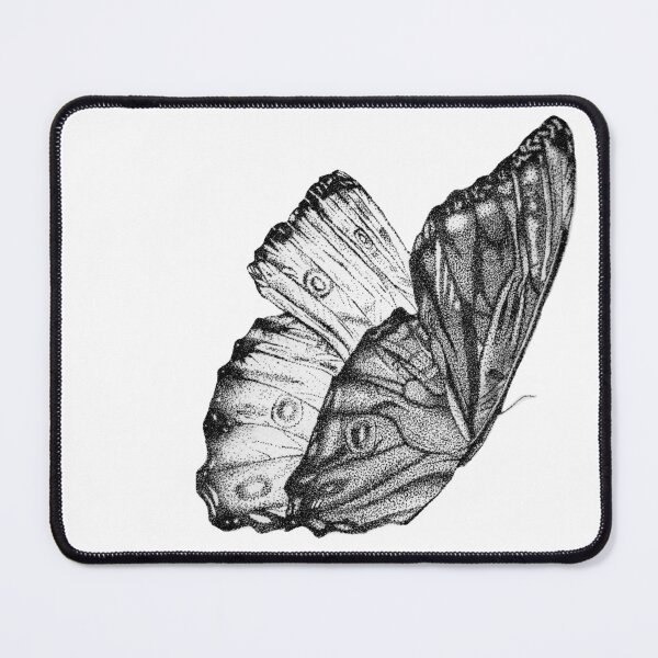 Item preview, 003 - Spotted Pattern – Butterfly Wing Black & White Pointillism Art Print designed and sold by emma.designs.