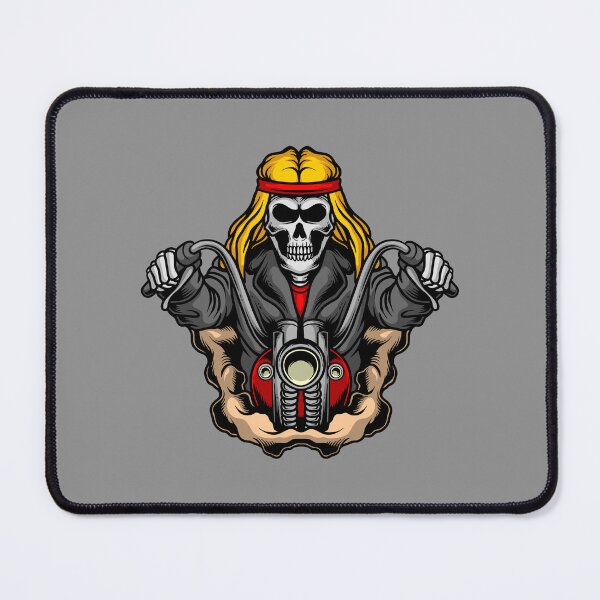 Item preview, Skeleton on vintage American motorcycle designed and sold by Joncasmiart.