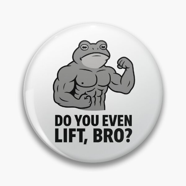 Item preview, Do You Even Lift, Bro? – Funny Buff Frog Gym Meme Design designed and sold by Enea Kelo.