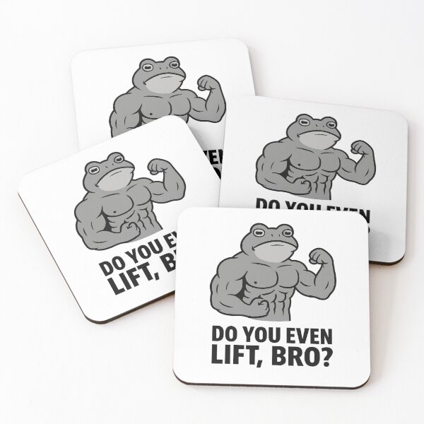 Item preview, Do You Even Lift, Bro? – Funny Buff Frog Gym Meme Design designed and sold by Enea Kelo.