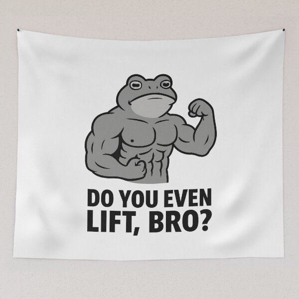 Item preview, Do You Even Lift, Bro? – Funny Buff Frog Gym Meme Design designed and sold by Enea Kelo.