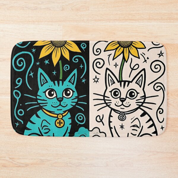 Item preview, Night Cat | Day Cat - Duality of Cat designed and sold by AJSRPrints.