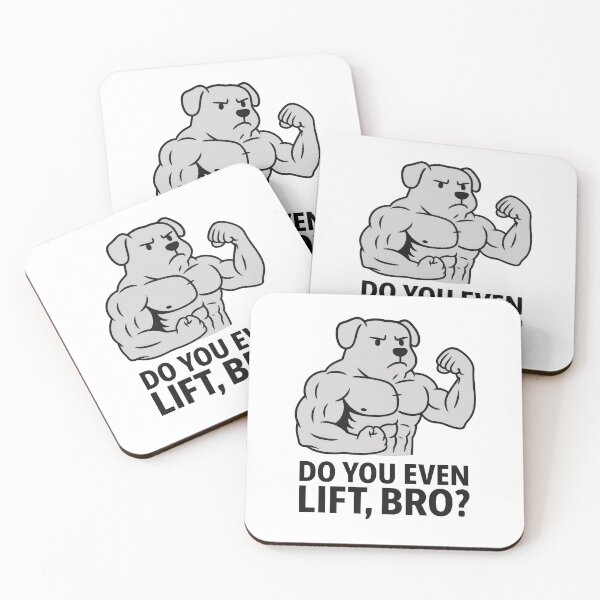 Item preview, Do You Even Lift, Bro? – Buff Dog Flexing Funny Gym Meme Design designed and sold by Enea Kelo.