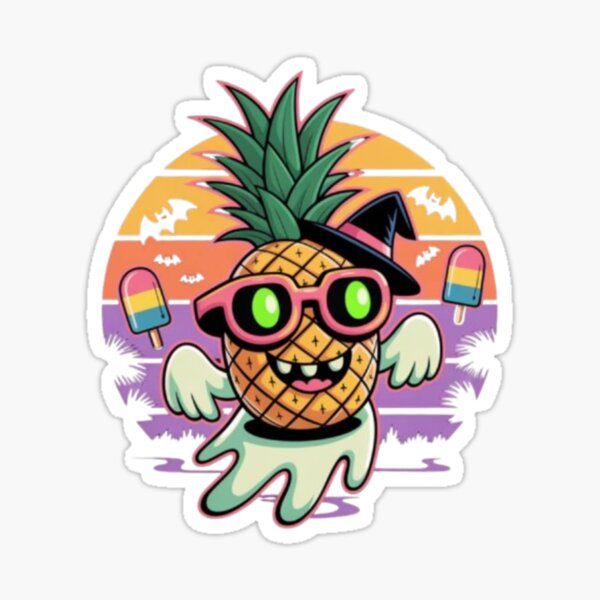 Item preview, Summerween Spirit – Pineapple Ghost Vibes designed and sold by DesignNadine.