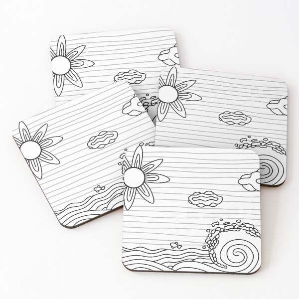 Item preview, Sea landscape Coloring page designed and sold by avechir.