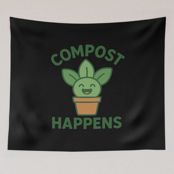 Item preview, Compost Happens – Funny Eco-Friendly Illustration designed and sold by Design_Your_Day.
