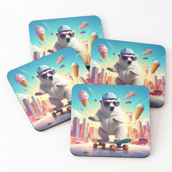 Item preview, Polar Bear Skateboarding designed and sold by akunis-.