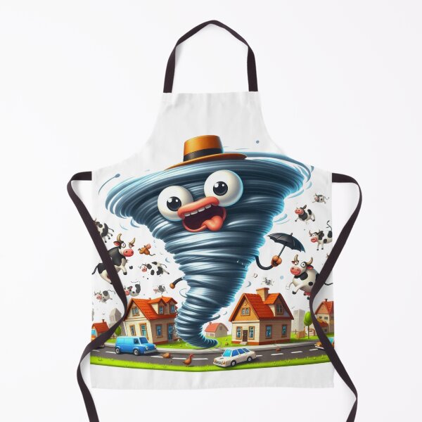 Item preview, tornado with eyes is pulling up animals and objects. designed and sold by freackly.