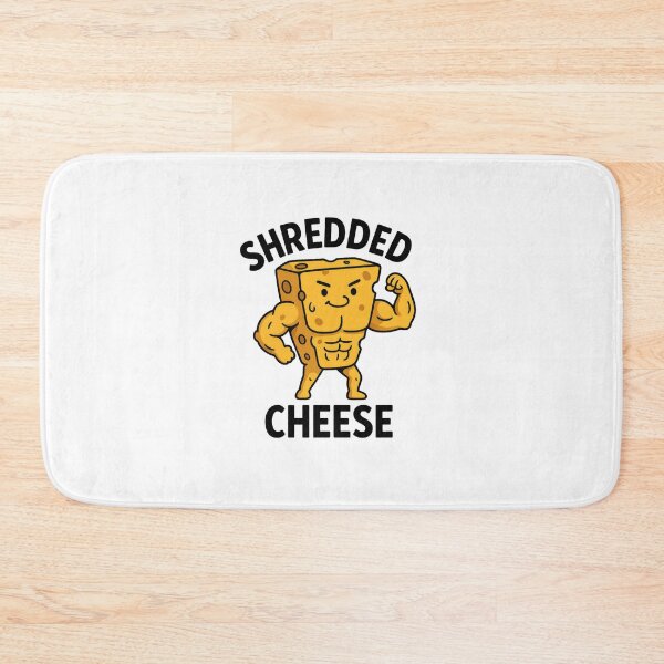 Item preview, Shredded Cheese – Funny Buff Cheese Gym Pun Cartoon designed and sold by Enea Kelo.