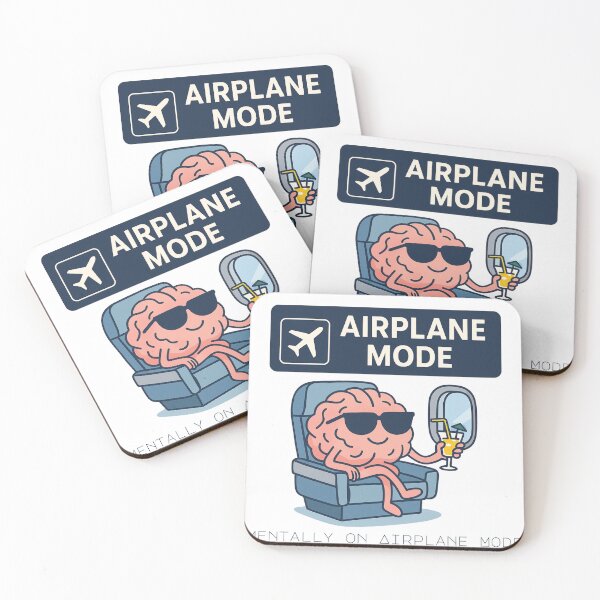 Item preview, Mentally on Airplane Mode – Funny Brain Vacation Design designed and sold by Flash Stop.