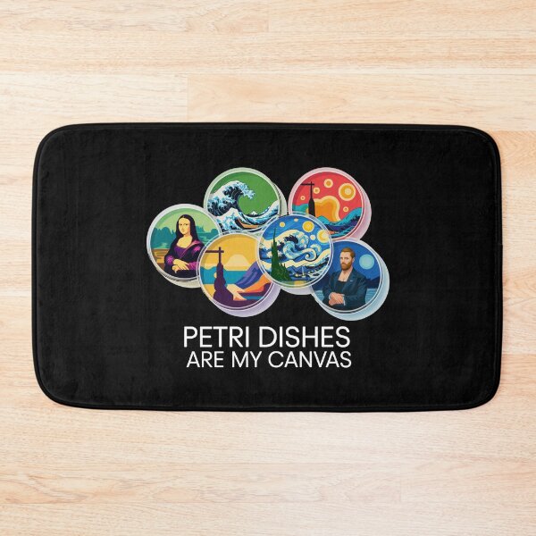 Item preview, Petri dishes are my canvas, funny art and microbiology designed and sold by NoetherSym.