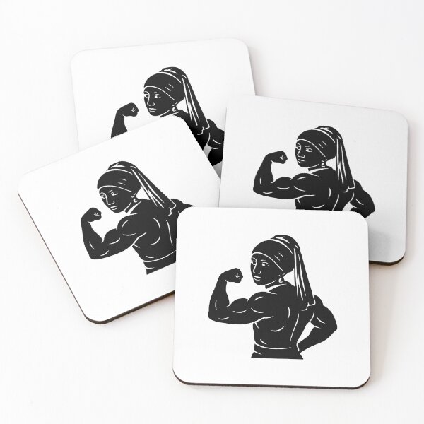 Item preview, Girl with a Pearl Earring – Buff Parody Gym Art designed and sold by Enea Kelo.
