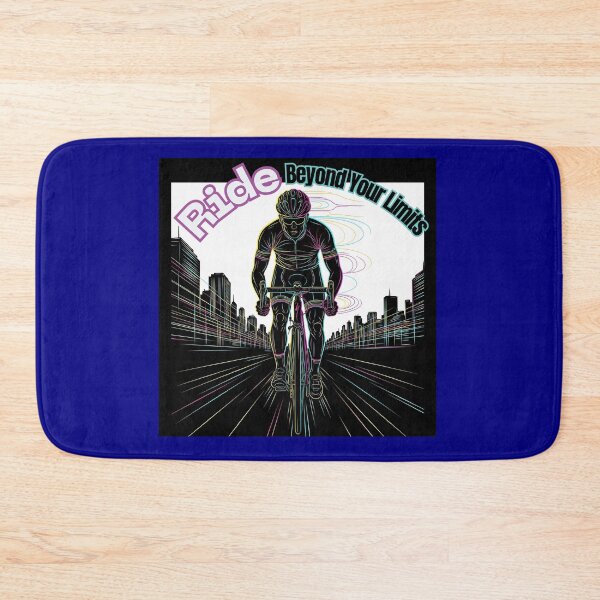 Item preview, Ride Beyond Your Limits | Neon Cyberpunk Cyclist designed and sold by All-Shopping.