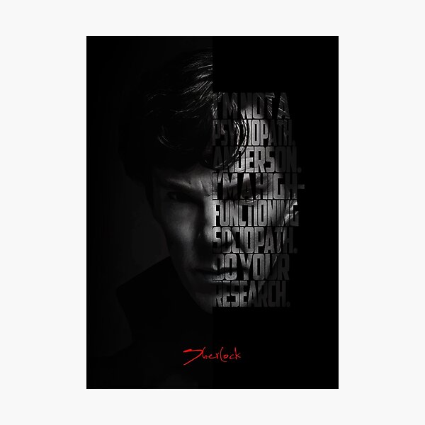 Item preview, Sherlock – Iconic Quote Minimalist Poster designed and sold by Enea Kelo.