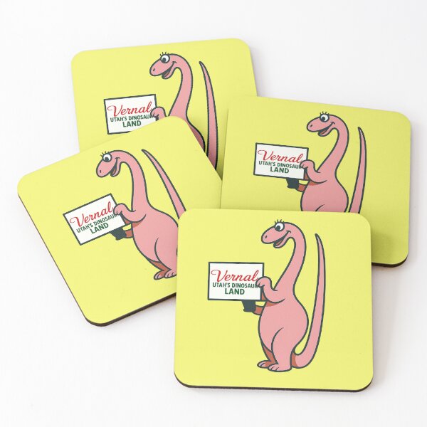 Item preview, Dinah the Dinosaur Vintage Vernal Utah Travel Sign Retro Design designed and sold by ArtSpireWorks.
