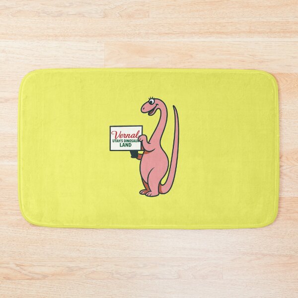Item preview, Dinah the Dinosaur Vintage Vernal Utah Travel Sign Retro Design designed and sold by ArtSpireWorks.
