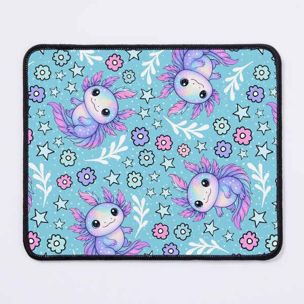 Item preview, Axolotls in Blue designed and sold by KrisInStitches.