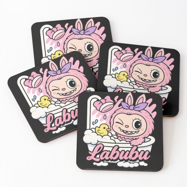 Item preview, Labubu Bath Time – Cute & Funny Bubble Design designed and sold by MeowLoka ⭐⭐⭐⭐.