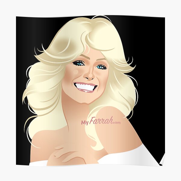 Farrah Fawcett White Head and Shoulders Poster