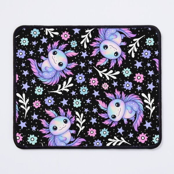 Item preview, Axolotls in Black designed and sold by KrisInStitches.