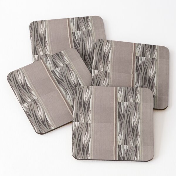 Item preview, Silken Strata – Art Deco Meets Nature (1800s Fabric) - Offset Grid Option designed and sold by WheelieGdArt.