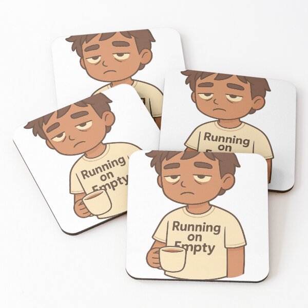 Item preview, Running on Empty - Exhausted Cartoon Character designed and sold by matari63.