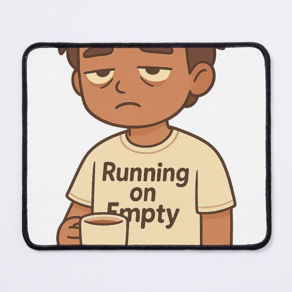Item preview, Running on Empty - Exhausted Cartoon Character designed and sold by matari63.