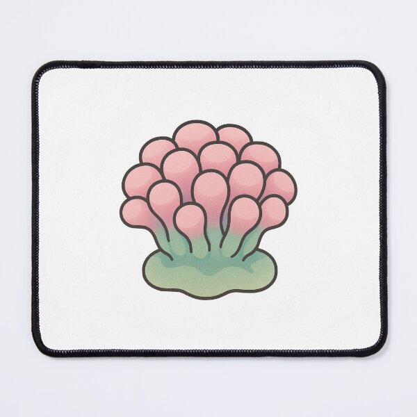 Item preview, Frogspawn Coral Illustration – Pastel Pink and Green Euphyllia Marine Reef Art designed and sold by Vendeloc.