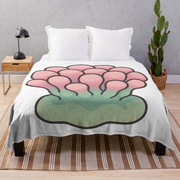 Item preview, Frogspawn Coral Illustration – Pastel Pink and Green Euphyllia Marine Reef Art designed and sold by Vendeloc.