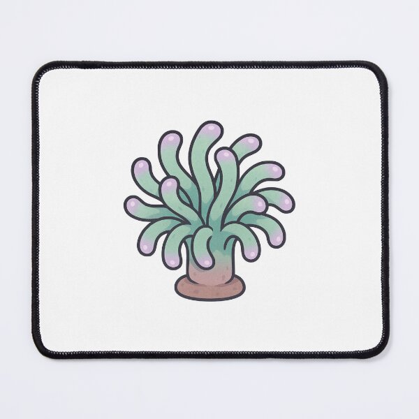 Item preview, Torch Coral Illustration – Green Tentacle Euphyllia with Purple Tips Ocean Art designed and sold by Vendeloc.
