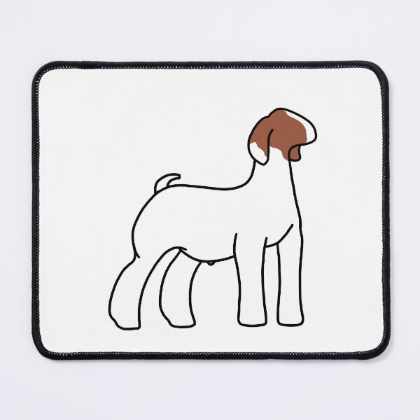 Item preview, White-eared Show Goat designed and sold by livestockgraphicsbybrooke.