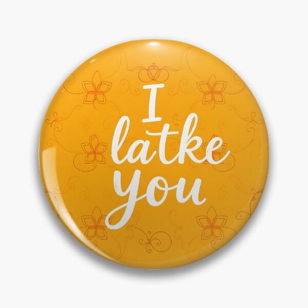 Item preview, I Latke You – Cute Doodle White-Orange Punny Hanukkah Humor designed and sold by EmeraldeaArt.