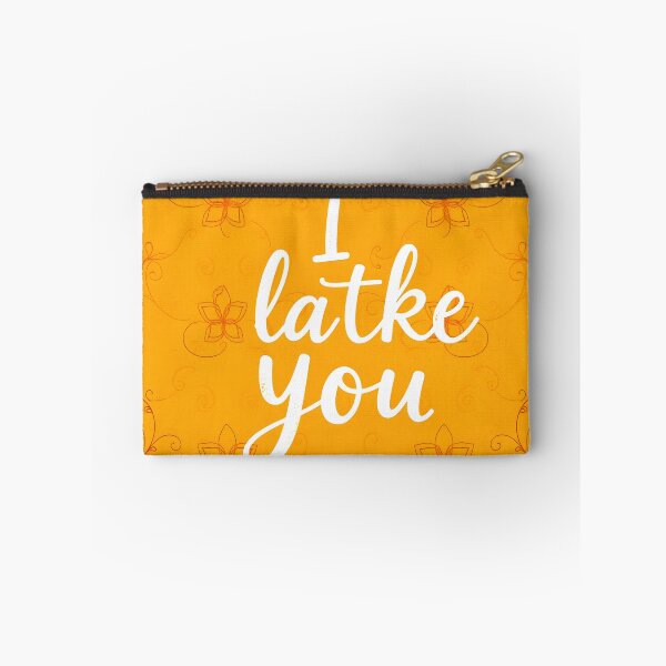 Item preview, I Latke You – Cute Doodle White-Orange Punny Hanukkah Humor designed and sold by EmeraldeaArt.