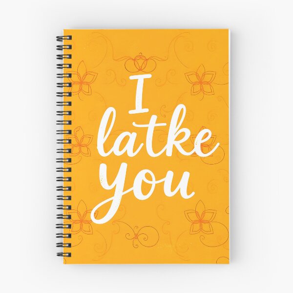 Item preview, I Latke You – Cute Doodle White-Orange Punny Hanukkah Humor designed and sold by EmeraldeaArt.