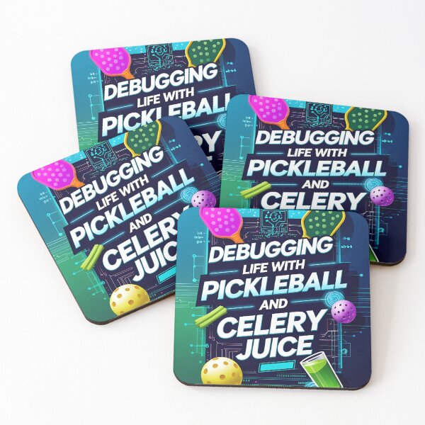 Item preview, Debugging Life with Pickleball and Celery Juice – Funny Tech & Sports Design designed and sold by Khala.