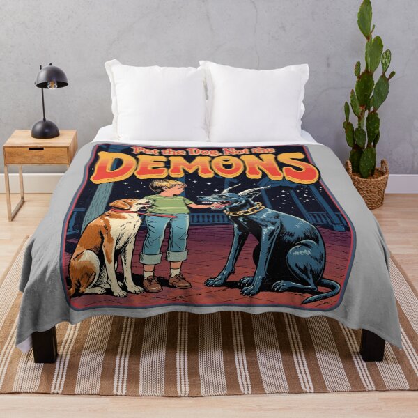 Item preview, Pet the Dog, Not the Demons - Funny Occult designed and sold by Vintagenaut Co..