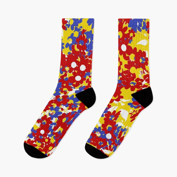 Item preview, Blue Yellow and Red Daisy Background designed and sold by Sharon Schwalbe.