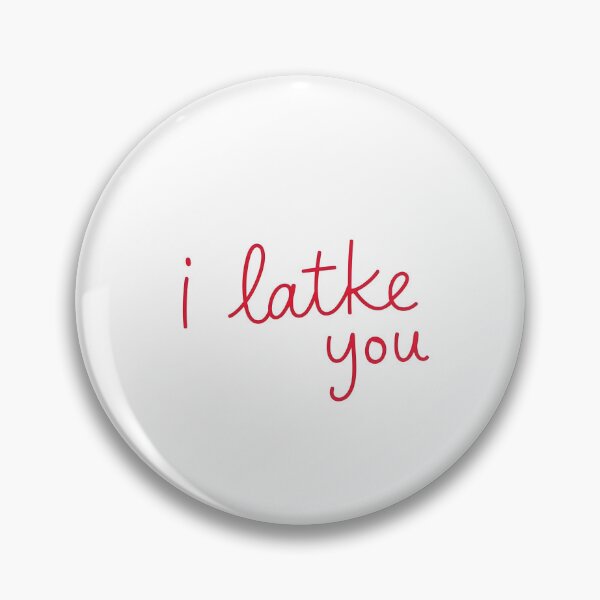 Item preview, I Latke You – Red Handwritten Text on White, Cute Hanukkah Pun Design designed and sold by EmeraldeaArt.