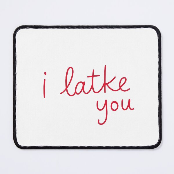 Item preview, I Latke You – Red Handwritten Text on White, Cute Hanukkah Pun Design designed and sold by EmeraldeaArt.